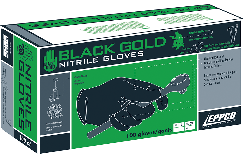 Black Gold nitrile gloves