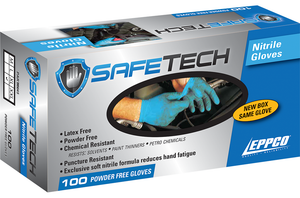 Safe Tech nitrile gloves box